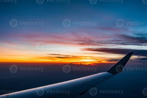 Sunset view from airplane window 2934207 Stock Photo at Vecteezy