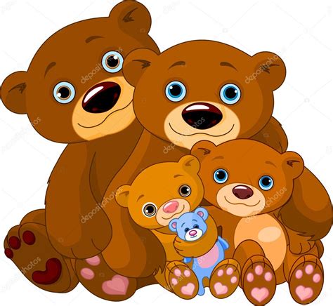 Bear family — Stock Vector © Dazdraperma #10722068