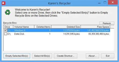 Force Windows to empty Recycle Bins of all Users at the same time