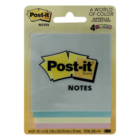 Save on 3M Post-it Notes Assorted Colors 3 X 3 Inch - 50 Sheets/Pad ...