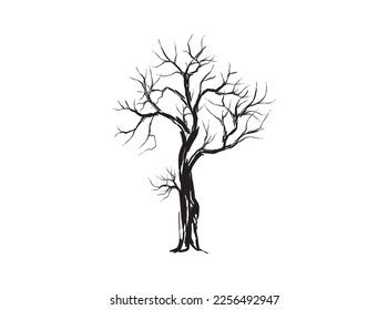 Dead Tree Vector Illustration Withered Tree Stock Vector (Royalty Free) 2256492947 | Shutterstock