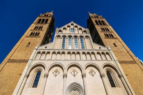 Four Tower Cathedral in Pecs, Hungary Stock Photo - Image of basilica ...