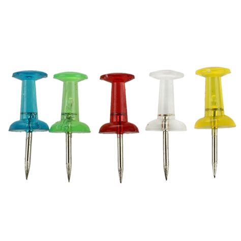 Aliexpress.com : Buy 50 Pcs Home 5 Colors Plastic Top Stationery Map Push Pins Tacks from ...