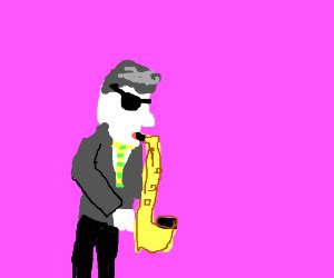 Bill Clinton plays the saxophone - Drawception