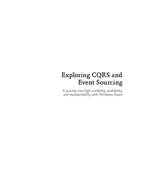 CQRS Journey Guide