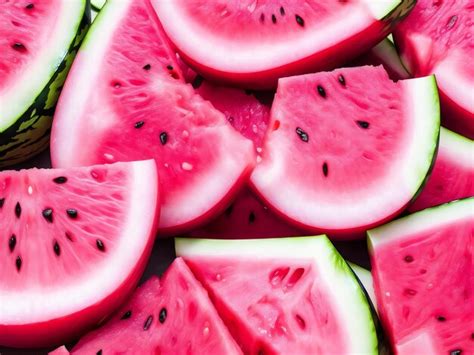 Premium AI Image | A large number of cut slices of watermelon ai generated