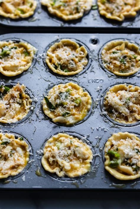 Mini Crab Puff Pastry Quiches - Give it Some Thyme