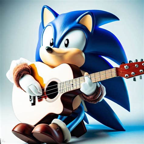 Sonic playing acoustic guitar weinberger by Cyantinn on DeviantArt