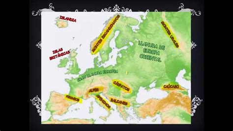 Actual transatlántico consumo mapa de europa con sus rios y montañas ...