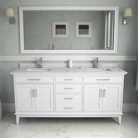 Margate 72" Double Bathroom Vanity - White | Beautiful bathroom ...