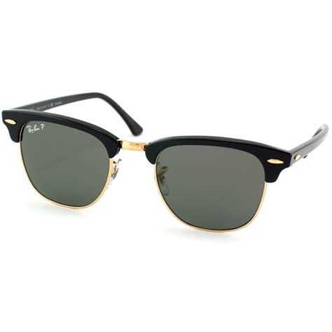 Ray-Ban Unisex RB 3016 Clubmaster Black/ Gold Polarized Sunglasses - Free Shipping Today ...