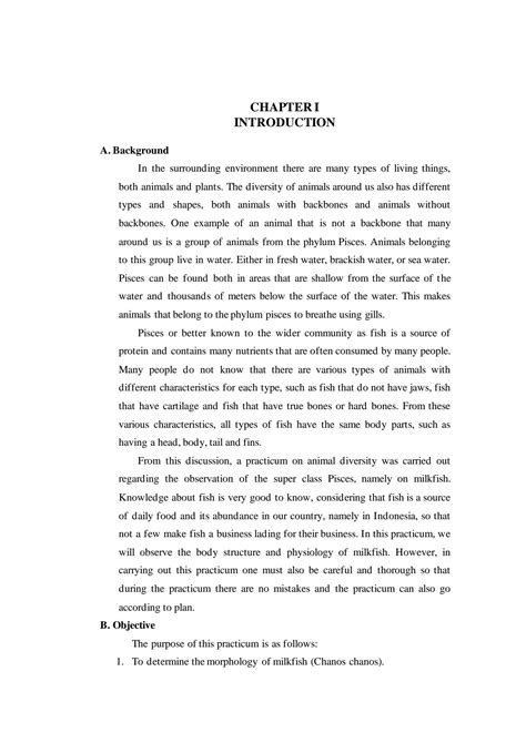 SOLUTION: Practicum report on the identification of morphology and anatomy of pisces milkfish ...