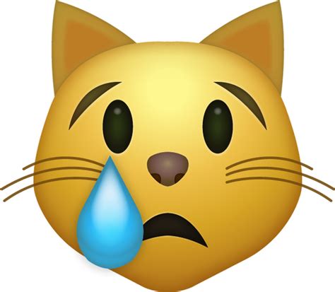 Download Crying Cat Iphone Emoji Icon in JPG and AI | Emoji Island