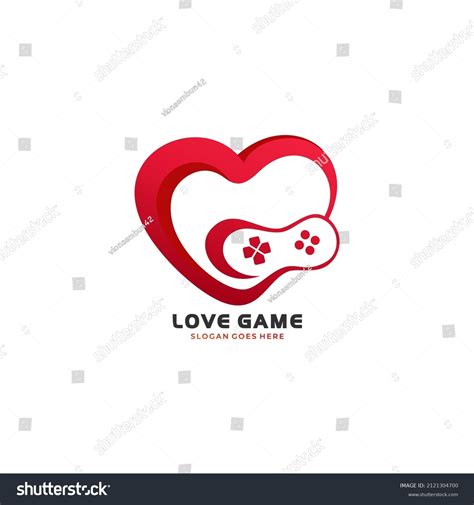 Love Game Logo Vector Illustration Combination Stock Vector (Royalty ...