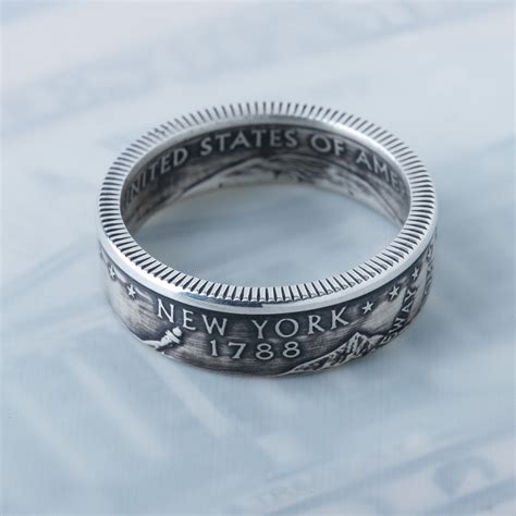 90% Silver Quarter Coin Ring // New York (Size 5) - Josh's Coin Rings ...