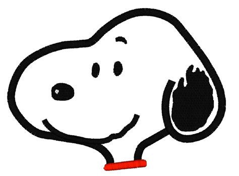 Snoopy Head Machine Embroidery Digital Applique Design | Etsy