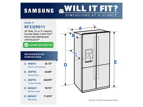 23 cu. ft. Counter Depth 4-Door Flex™ Refrigerator with FlexZone ...