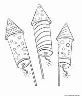 Printable fireworks Coloring Pages For Kids sketch template