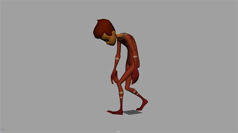 Sad Walk Cycle Animation - YouTube