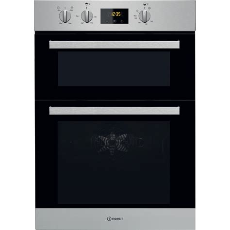 Indesit Aria IDD 6340 IX Electric Double Built-in Oven in Stainless Steel - IDD 6340 IX