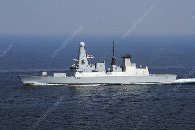 HMS Diamond at sea - Stock Image - C023/0531 - Science Photo Library