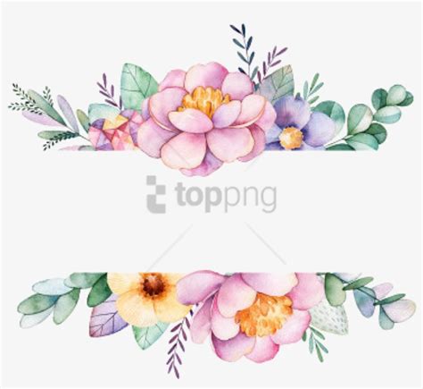 Free Png Watercolor Flowers Frame Png Image With Transparent ...