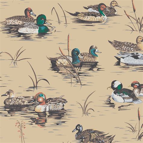 Duck Wallpaper 'reservoir Ducks' in Colour 'country Beige', Animal ...