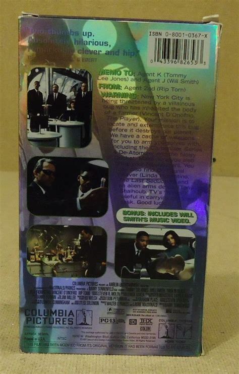 Amblin Entertainment Men In Black VHS Movie * Plastic Paper 43396826533 | eBay