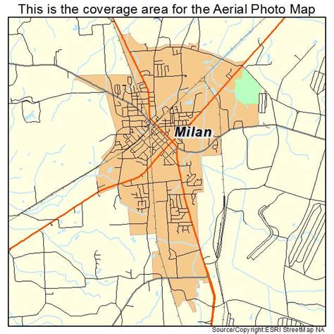 Aerial Photography Map of Milan, TN Tennessee