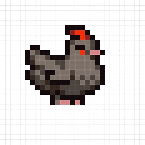 Stardew Valley Void Chicken Perler Pattern Perler Bead Pattern | Bead ...