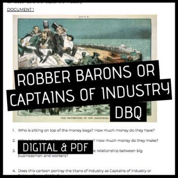 DIGITAL & PDF Captains of Industry vs Robber Barons DBQ by That History ...