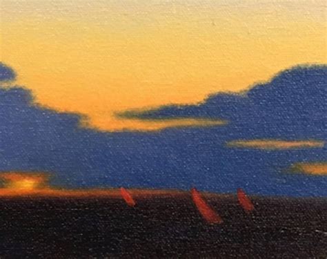 Robert Scott Jackson - Red Sails at Sunset, Oil Landscape Painting For ...