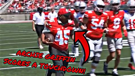 ARCHIE GRIFFIN SCORES A TOUCHDOWN! | 2023 OSU Spring Game Highlights ...