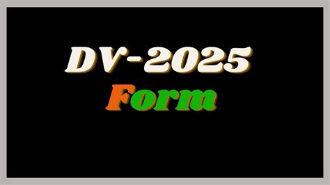 Green Card DV 2025 Application Form Online - YouTube