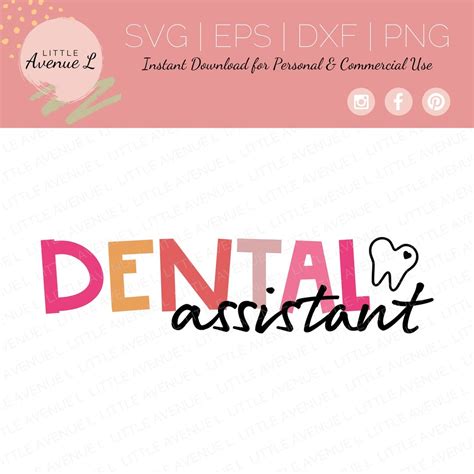 Dental Assistant SVG Tooth SVG Dental SVG Dental Assistant Gift Tooth Little Tooth With Heart ...