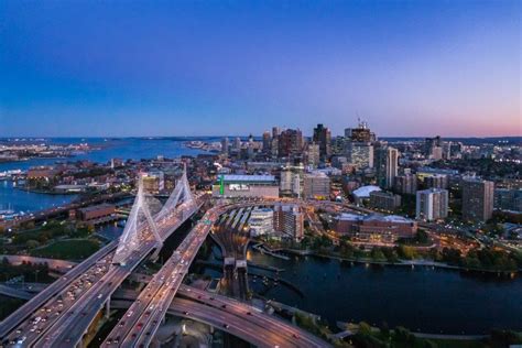 Aerial Photography Boston Zakim Bridge - Toby Harriman