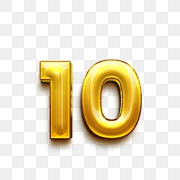 Number 10 Gold PNG, Vector, PSD, and Clipart With Transparent Background for Free Download | Pngtree