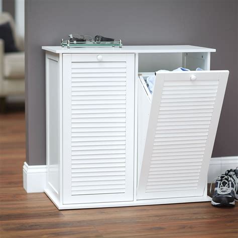 Household Essentials Tilt-Out Laundry Sorter Cabinet with Shutter Front & Reviews | Wayfair