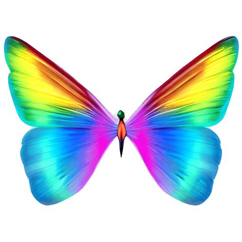 Rainbow Butterfly with Iridescent Wings · Creative Fabrica