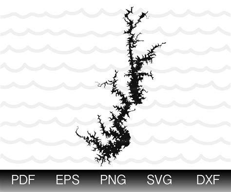 Lake Keowee Map Shape Instant Download EPS SVG DXF Lake Keowee - Etsy | Lake keowee, Vector ...