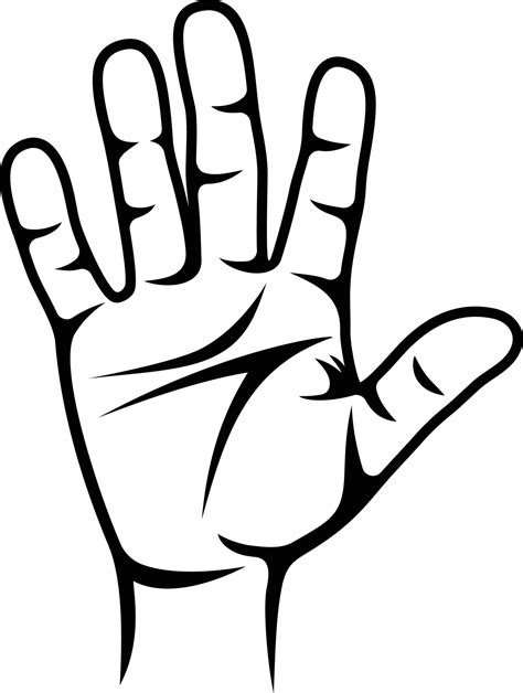 Hand palm outline 4695150 Vector Art at Vecteezy