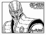 Раскраски с саб зиро из mortal Kombat 38 фото sketch template