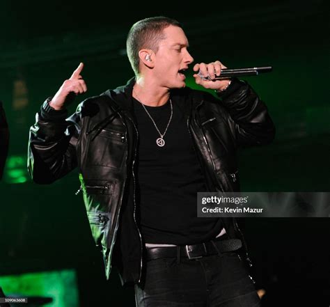 Eminem performs onstage during The 53rd Annual GRAMMY Awards held at ...