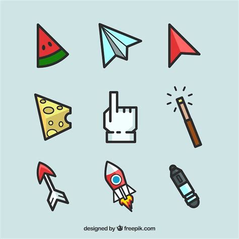 Free Vector | Funny cursor pack