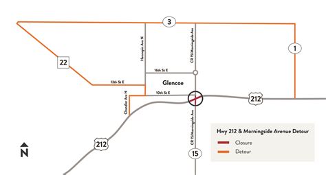 Detour Route – Highway 212 Roundabout Project