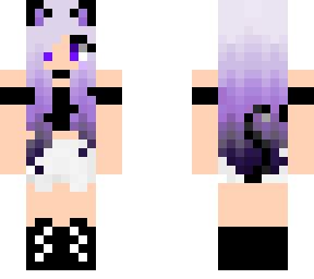 Purple Cat Girl | Minecraft Skin