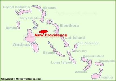 New Providence Map | Bahamas | Detailed Maps of New Providence Island