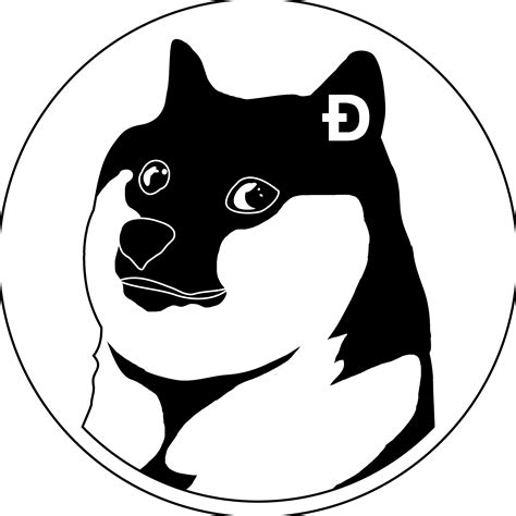 B&W version of the logo i made yesterday. : r/dogecoin