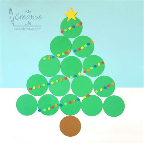 Cindy deRosier: My Creative Life: Punched Circle Christmas Tree