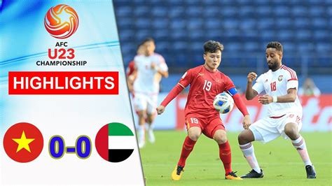 U23 VietNam vs U23 UAE 0-0 highlights U23 championship 2020 - YouTube